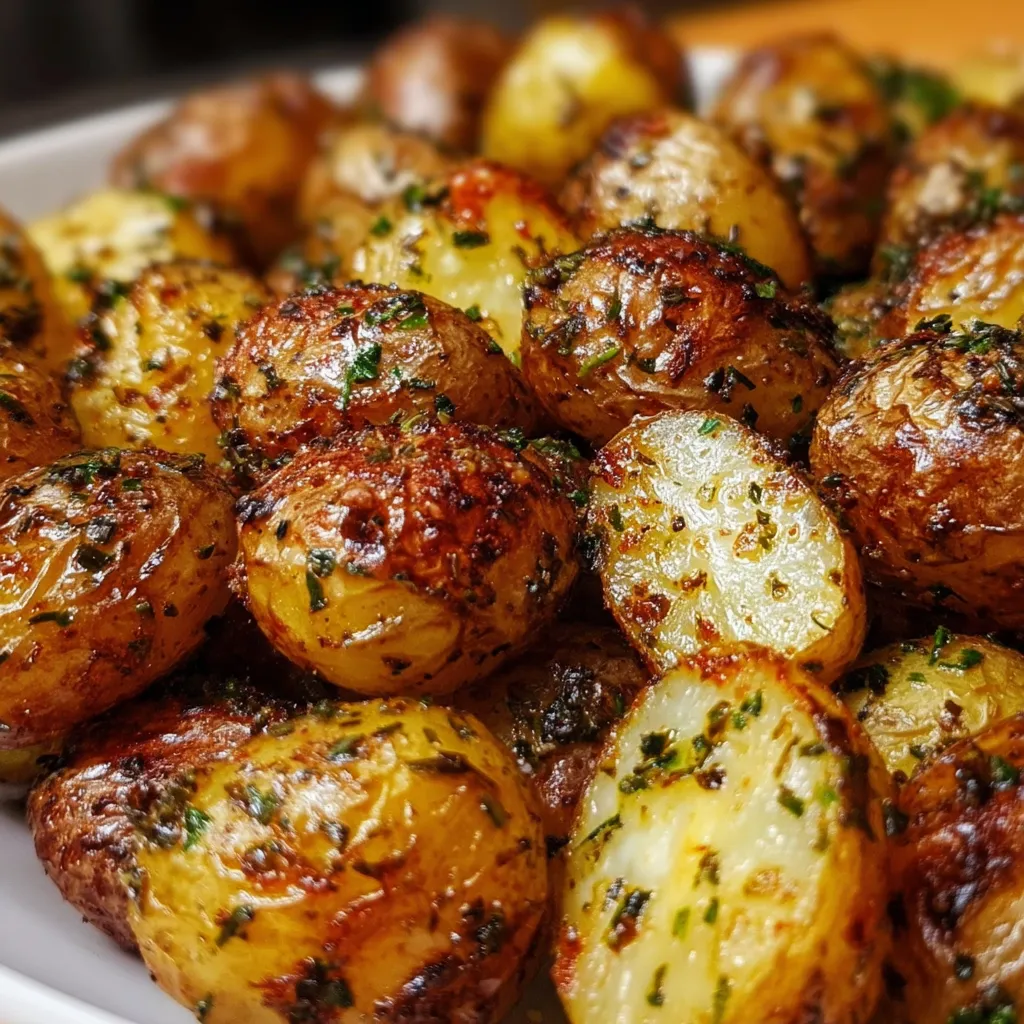 Crispy Herb Roasted Baby Potatoes with Garlic and Fresh Rosemary - tertiary view